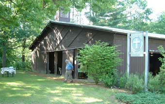 Front view of the Camp Cleghorn chapel